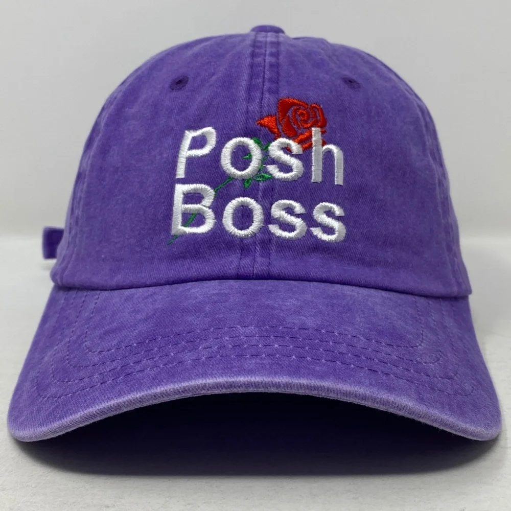 Posh Boss Rose Babe Slouch Dad Hat Cap Strapback - Picture 2 of 6